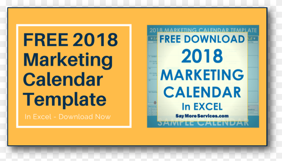 2018 Marketing Calendar Template H Shadow Poster, Advertisement, Text, Paper Free Png Download