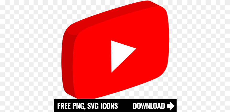 3d Youtube Logo Icon Symbol Svg Download Transparent 3d Youtube Logo, First Aid Free Png