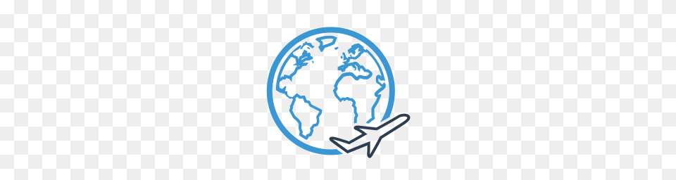 Free Air Airplane Earth Plane Planet Transport Travel Icon, Astronomy, Globe, Outer Space, Face Png Image