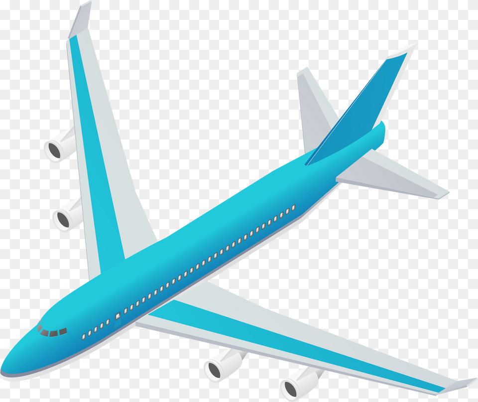 Airplane Clipart Transparent Transparent Background Airplane Transparent, Aircraft, Airliner, Transportation, Vehicle Free Png Download