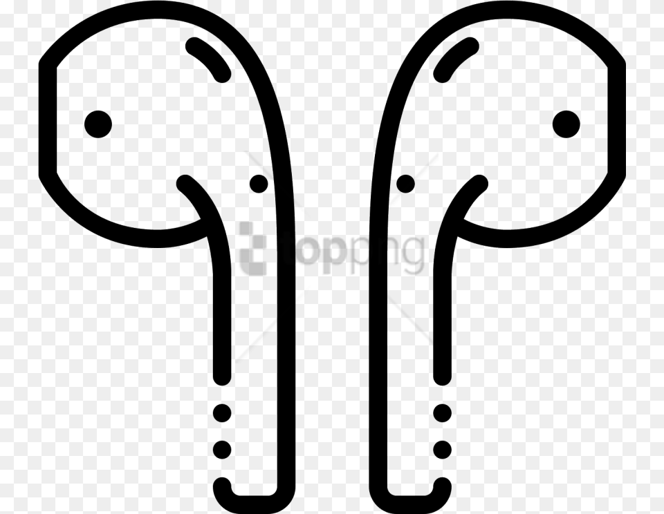 Airpods Icon Icon Headphone, Cutlery, Spoon, Stencil Free Png Download