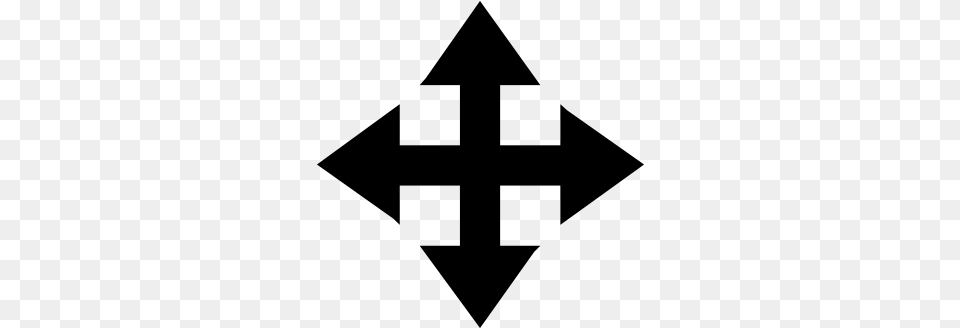 All Direction Arrows Icon Vector All Direction Arrow, Gray Free Png
