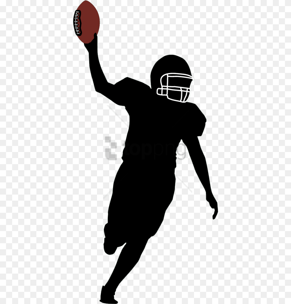 Free American Football Player Silhouette Transparent Football Player Silhouette, Adult, Person, Man, Male Png