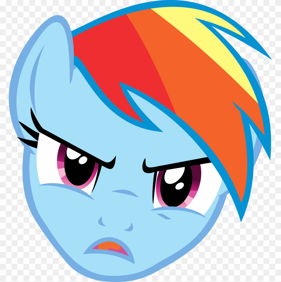 Angry Girl Download Mlp Rainbow Dash Angry, Book, Comics, Publication, Animal Free Png