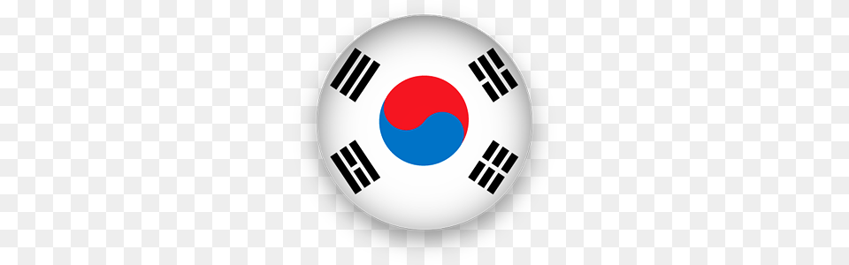Animated South Korea Flags Korean Flag Clipart Transparent, Logo, Sphere, Ball, Football Free Png