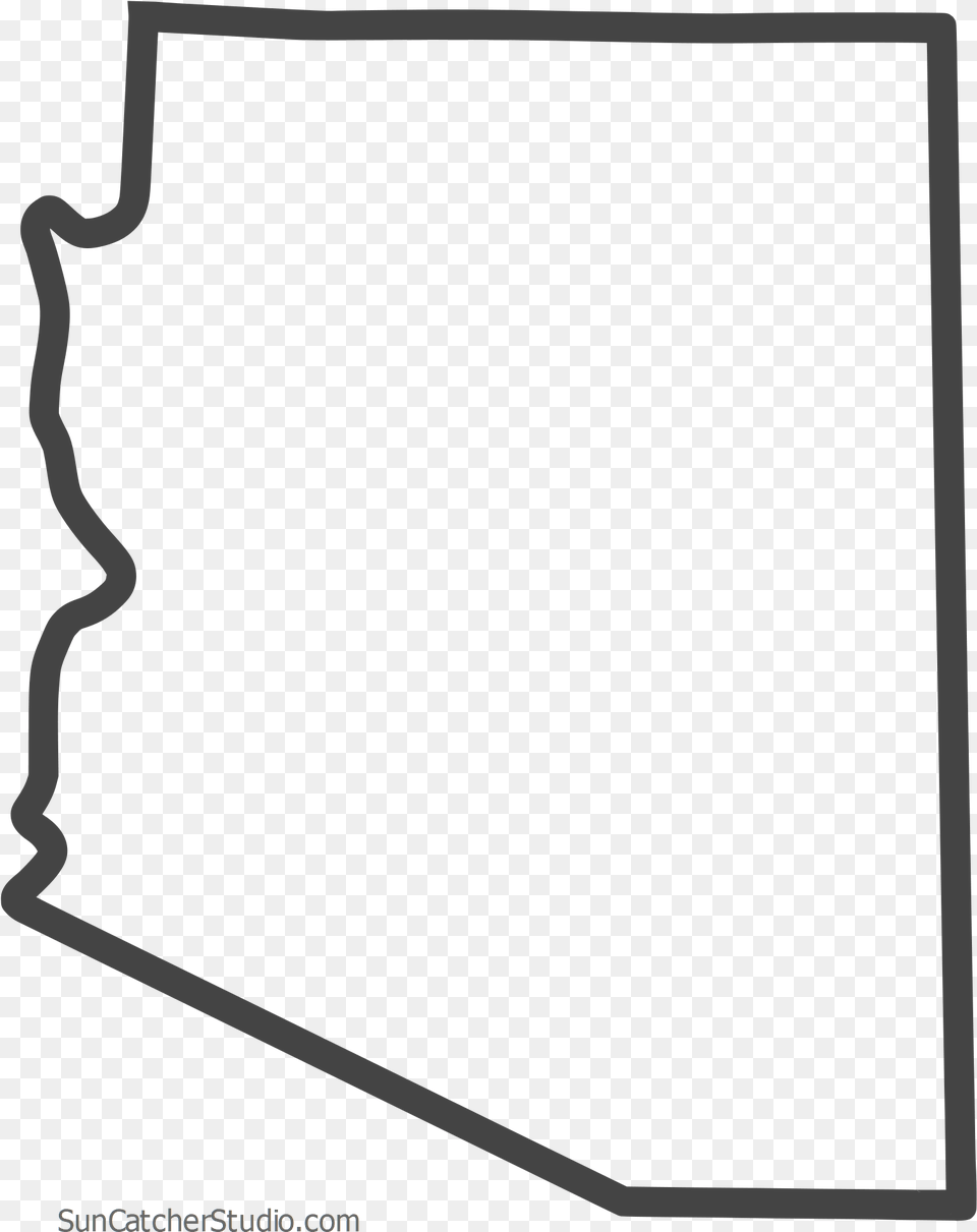 Arizona Outline With Home On Border Cricut Or, Blackboard, Weapon Free Png