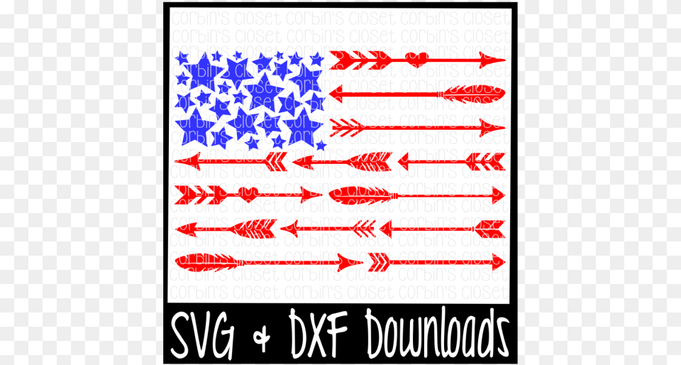 Arrow Flag Stars Stripes Cutting File Crafter 4th Of July Svg Free Transparent Png