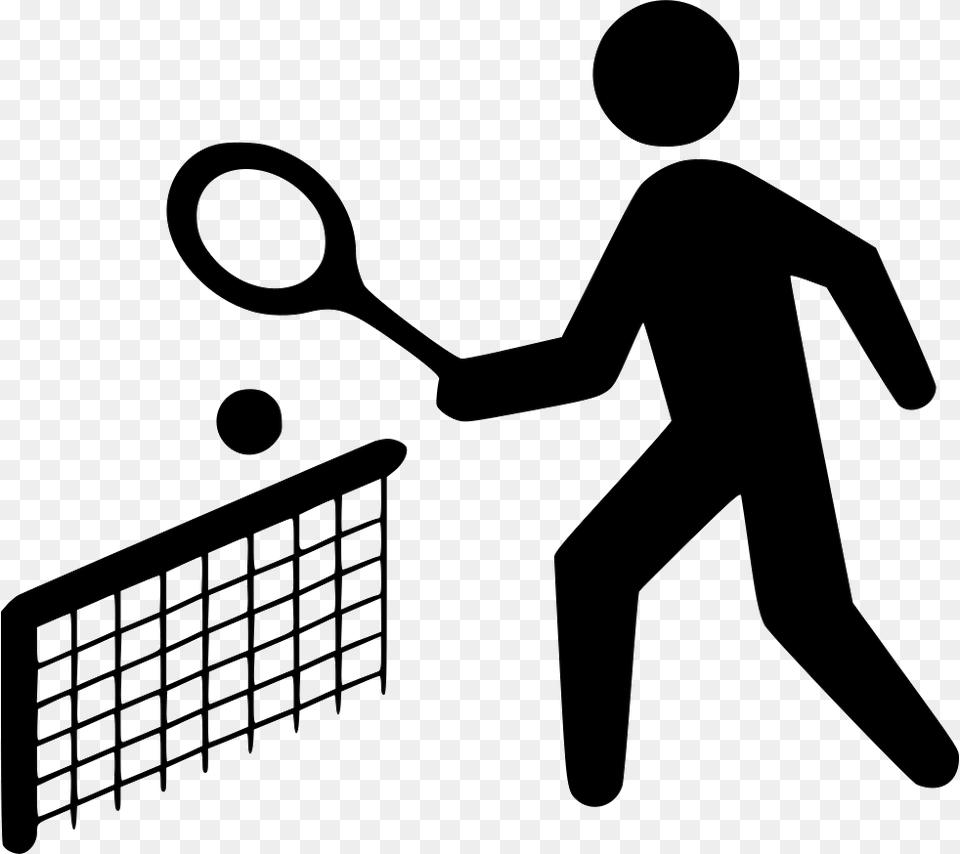 Badminton Court Icon Clipart Computer Play Tennis Stick Figure, Stencil, Racket, Smoke Pipe, Juggling Free Png