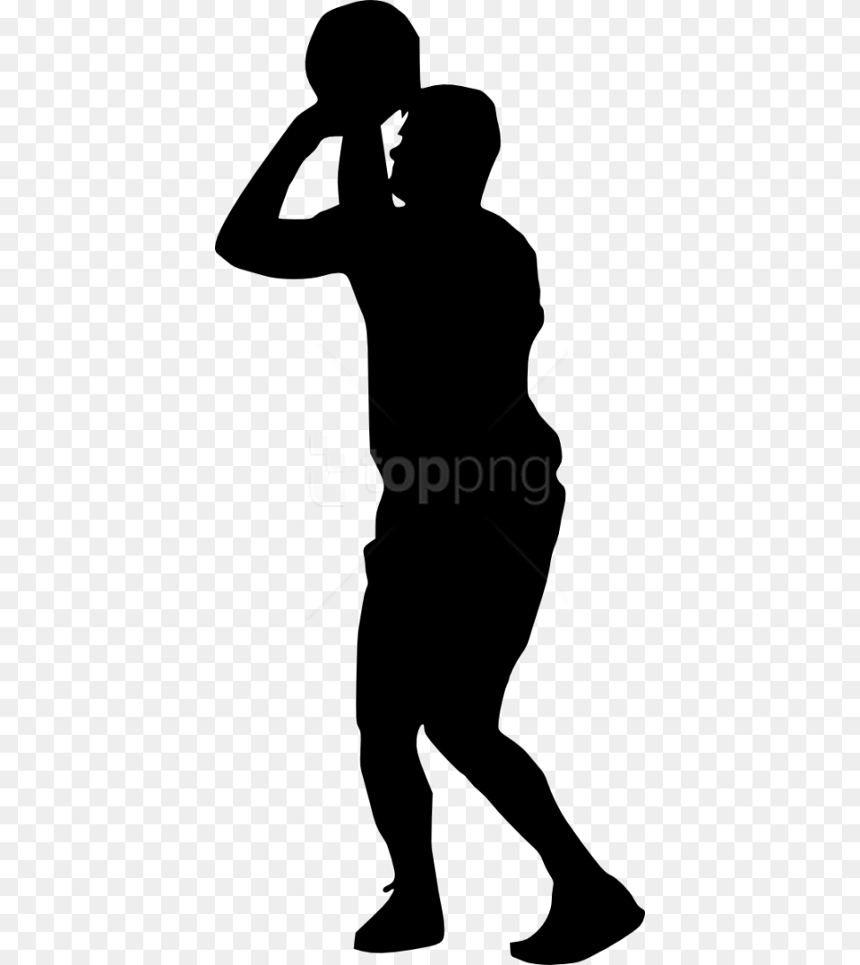 Basketball Player Silhouette Basketball Player Clipart, Adult, Male, Man, Person Free Transparent Png