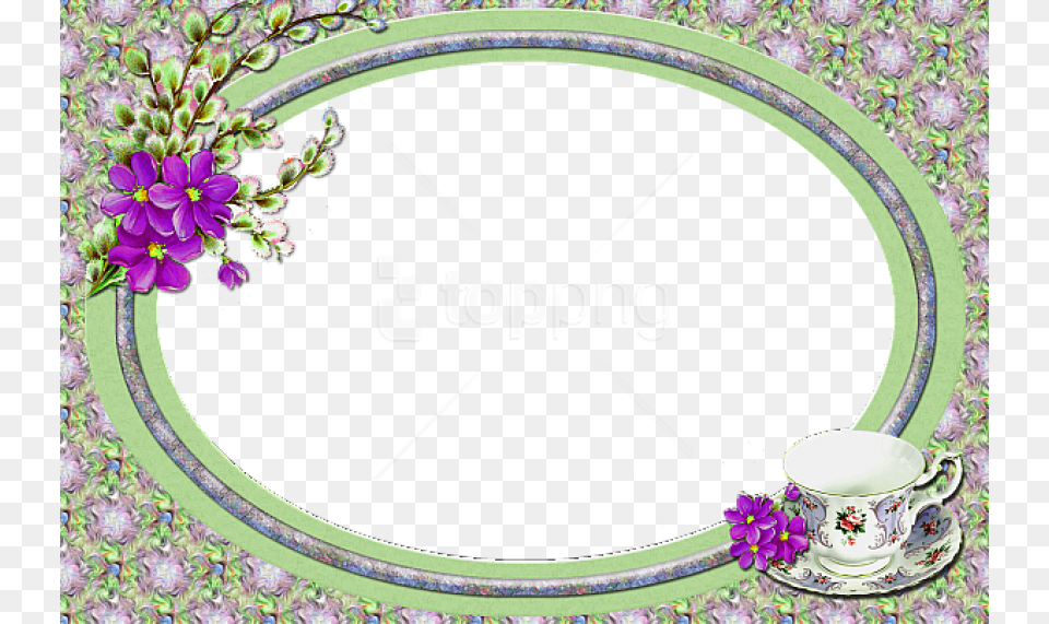 Best Stock Photos Cyclamen Flower Transparent Cup Frame, Purple, Art, Floral Design, Graphics Free Png Download