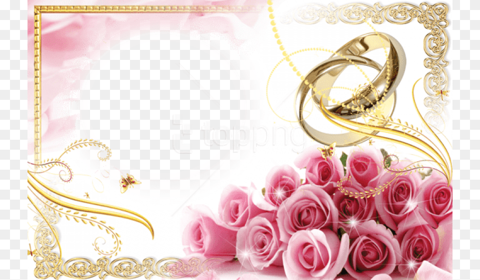 Free Best Stock Photos Transparent Wedding Frame Wedding Borders And Frames, Rose, Plant, Pattern, Graphics Png Image