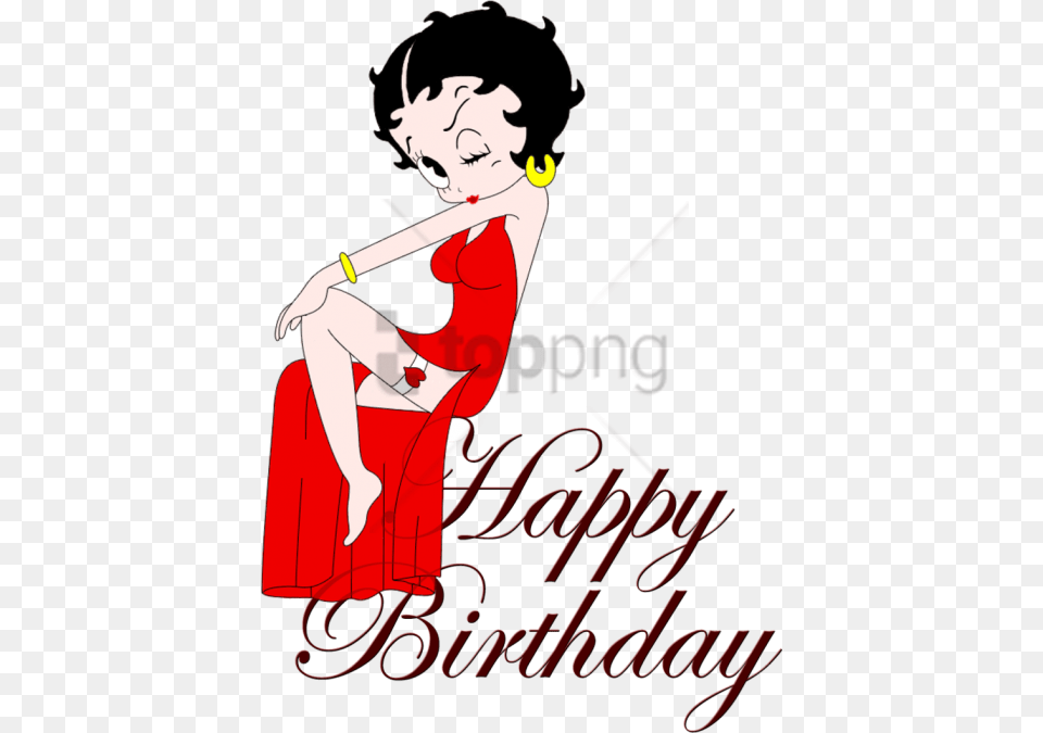Betty Boop Happy Birthday Banner Image Happy Birthday Text, Person, Face, Head, Flute Free Png Download