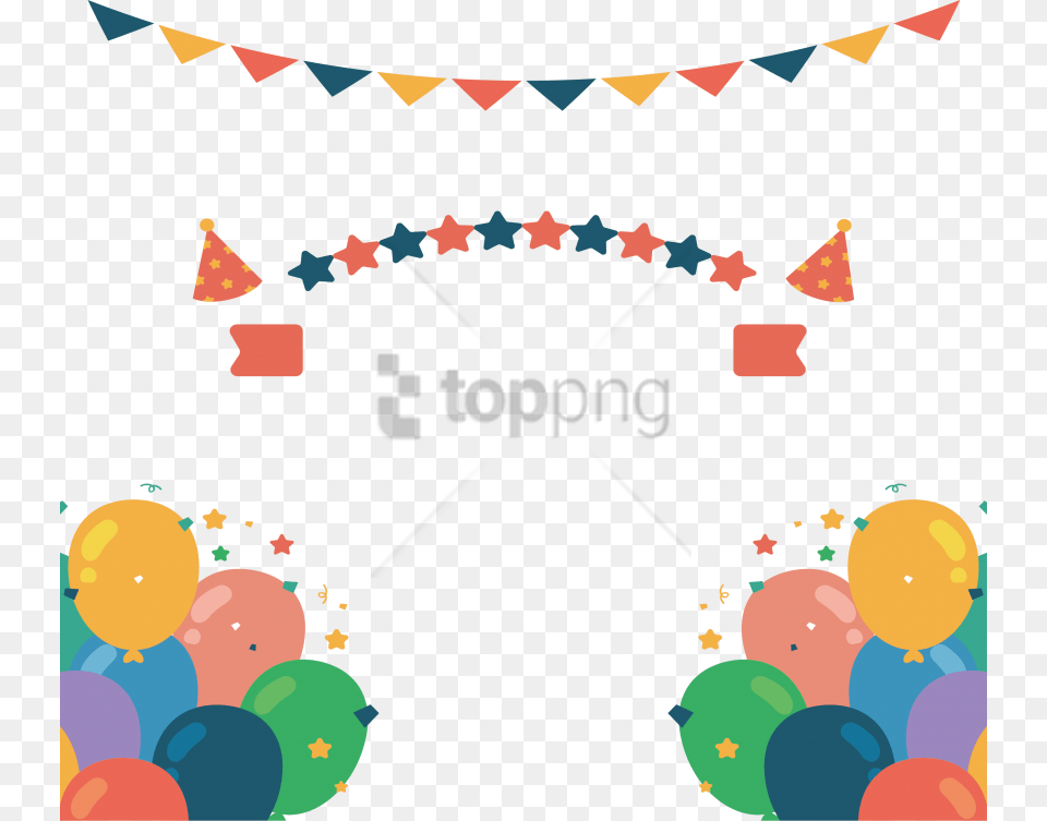 Free Birthday Banner Vector Image With Transparent Birthday Flag Vector, People, Person, Balloon Png