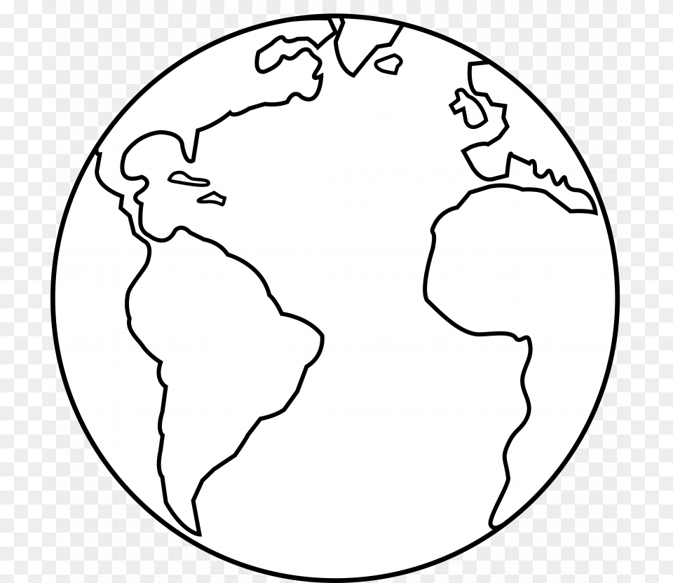 Black And White Earth Clipart Earth Clipart, Astronomy, Globe, Outer Space, Planet Free Png