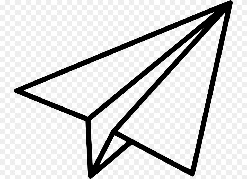 Free Black Shape Paper Plane Transparent Paper Plane Line Art, Triangle, Bow, Weapon, Arrow Png Image