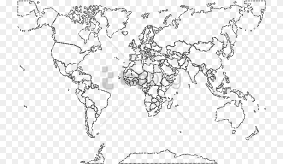 Blank Color World Map Colour In World Map, Chart, Plot, Outdoors, Nature Free Png Download