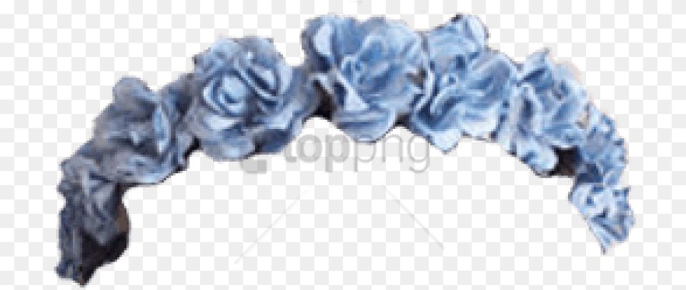Blue Flower Crown Transparent Blue And White Flower Crown, Accessories, Wedding, Person, Woman Free Png Download