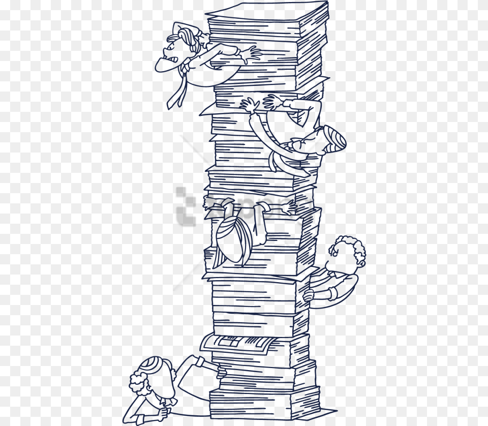 Free Books Stack Pile With Transparent Transparent Stack Comic, Art, Book, Publication, Drawing Png Image