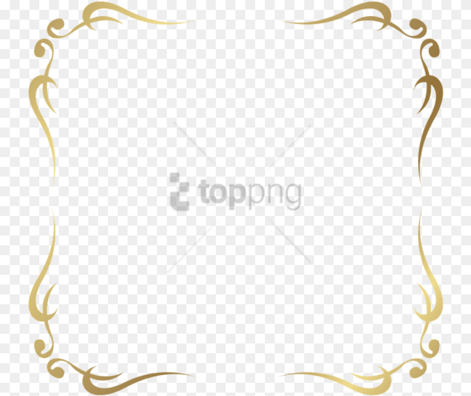 Borda Dourada Para Convite Image With Fancy Gold Border, Stencil Free Png