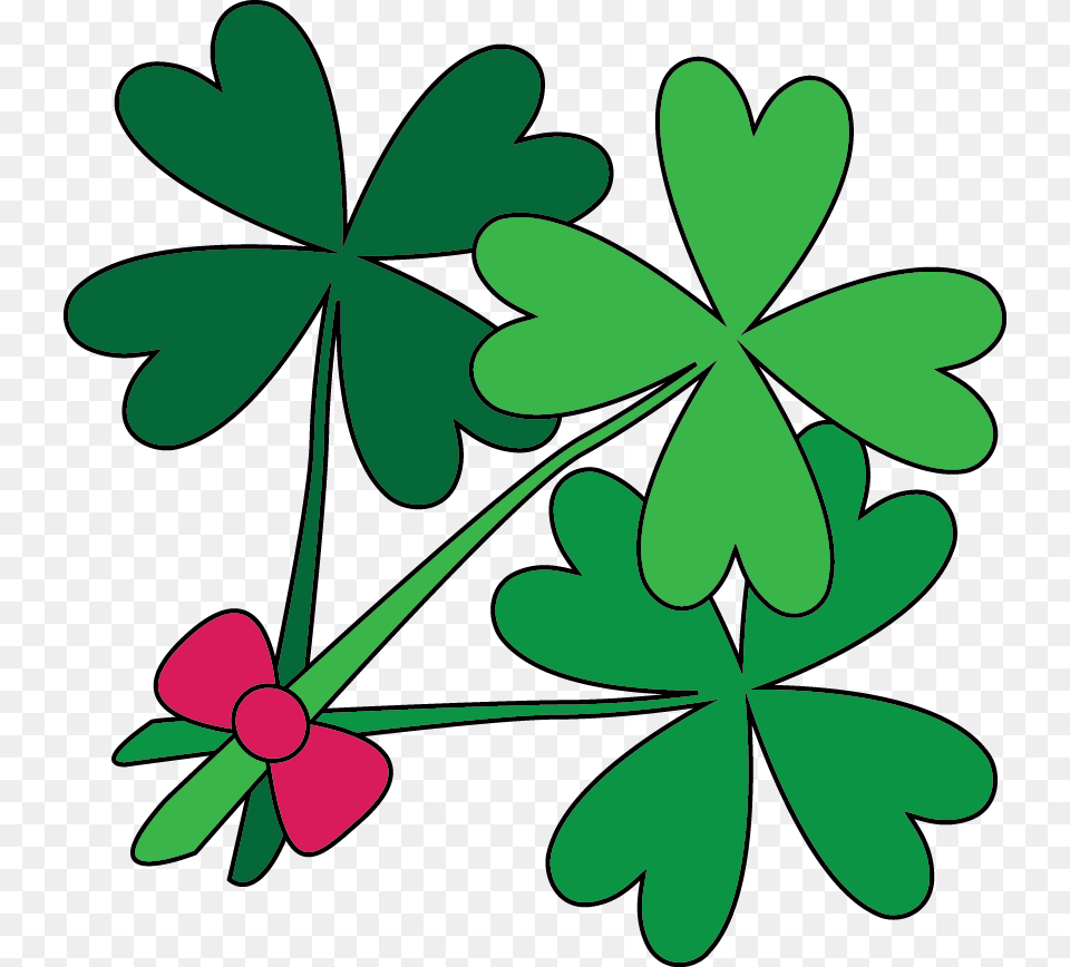 Bunch Of Shamrocks Digital Stamp Bunch Of Shamrocks, Flower, Geranium, Leaf, Plant Free Png Download