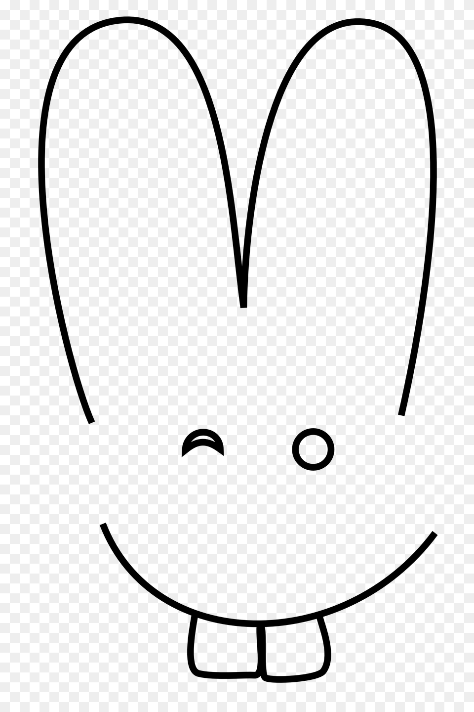 Free Bunny Rabbit Clipart, Stencil, Art Png