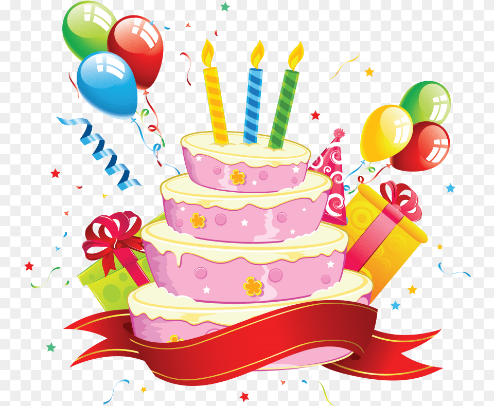 Free Cake Transparent Hb U Gift Happy Birthday, Birthday Cake, Cream, Dessert, Food Png