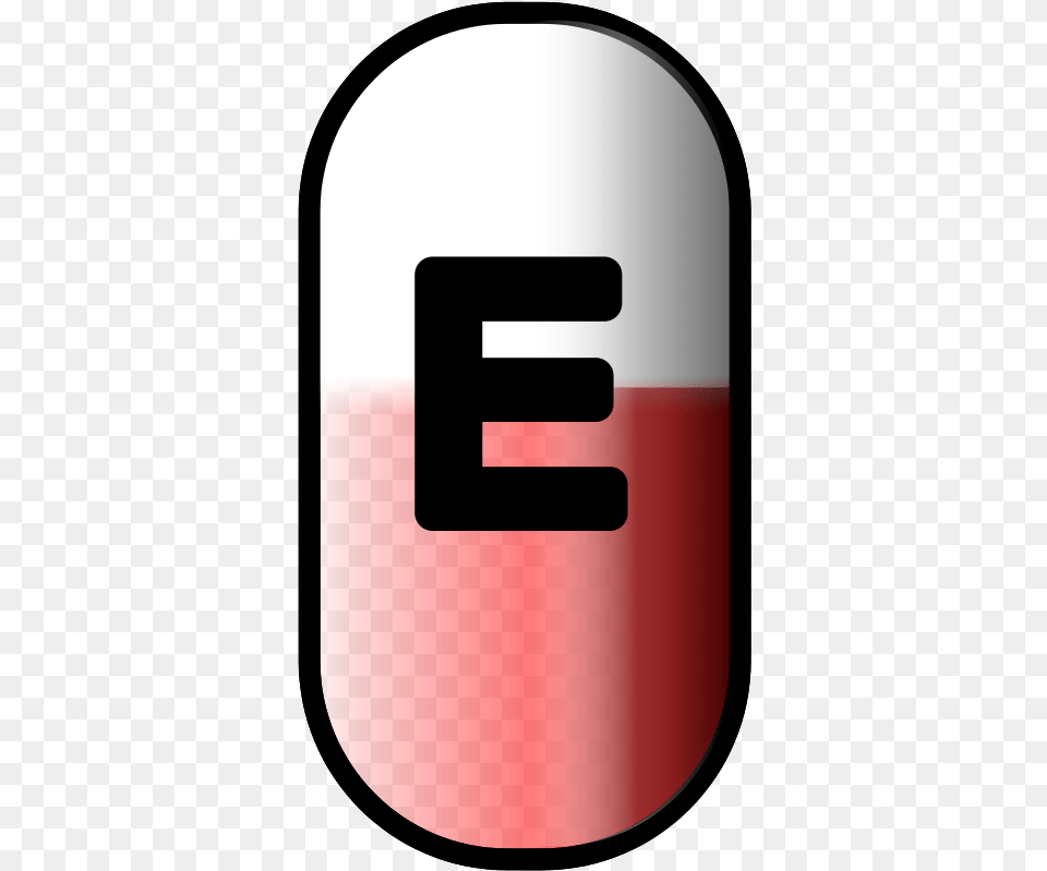 Capsule Half Transparent White Red E Pill Pill Outline, Medication, Mailbox Free Png Download