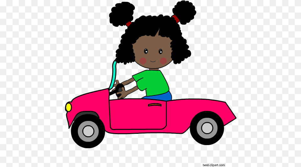 Free Car Clip Art Images And Graphics Driving A Car Cartoon, Baby, Person, Head, Face Png Image