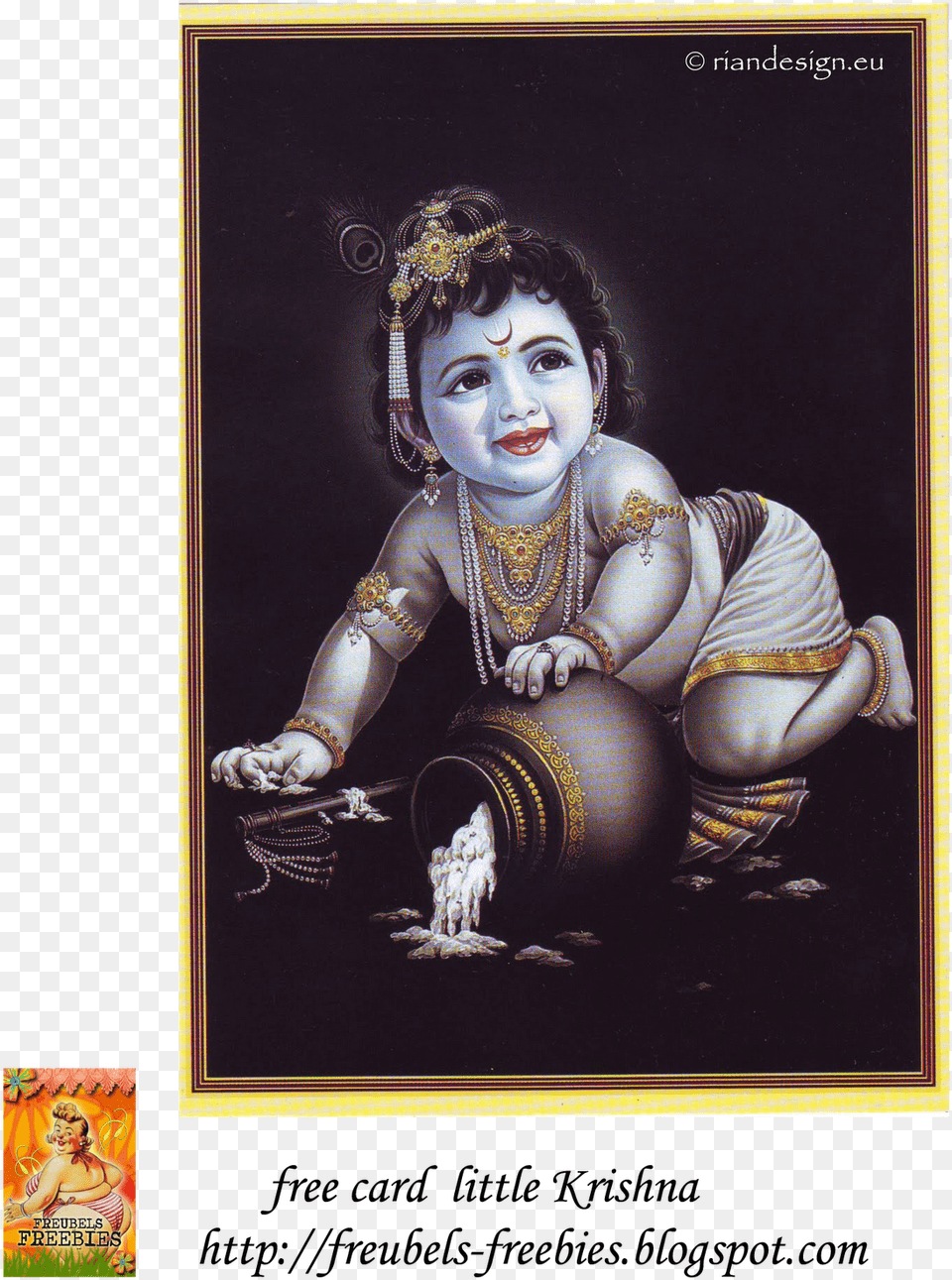 Card Little Krishna Digital Image, Art, Painting, Adult, Wedding Free Png Download