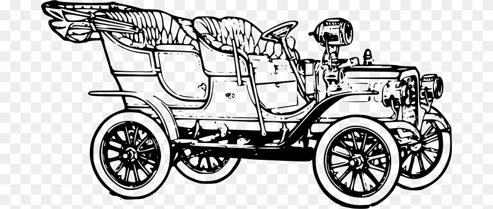 Cartoon Car Model T 1906 Car Ford Model T Clipart, Gray Free Png
