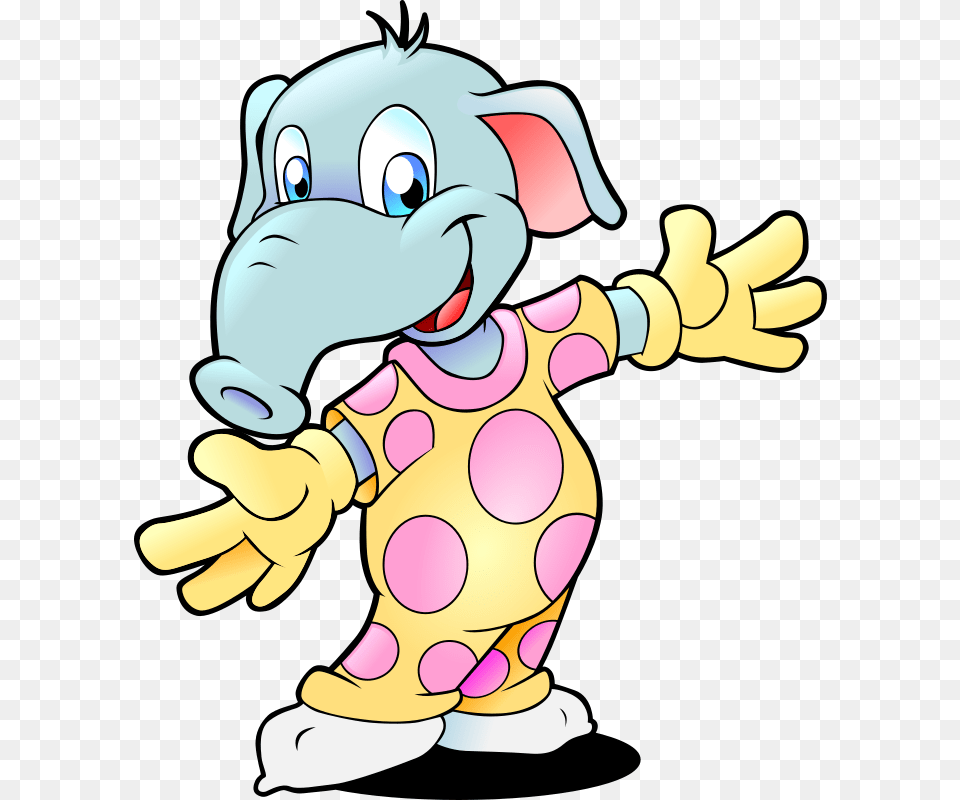 Cartoon Elephant Wearing Pajama Clip Art, Dynamite, Weapon Free Png
