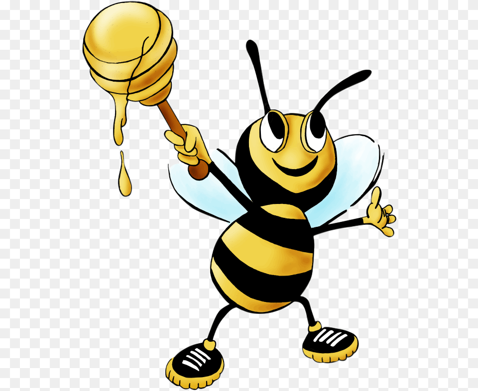 Free Cartoon Honey Bee Clip Art, Animal, Insect, Invertebrate, Wasp Png Image
