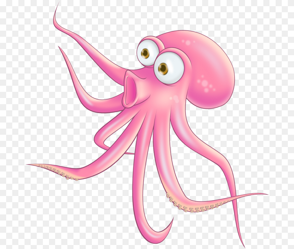 Free Cartoon Octopus The Clipart Cartoon Transparent Octopus, Animal, Sea Life, Invertebrate, Insect Png Image