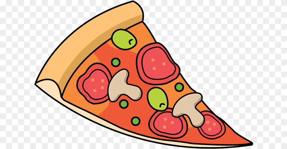 Cartoon Sliced Pizza Clip Art, Clothing, Food, Hat, Meal Free Png Download
