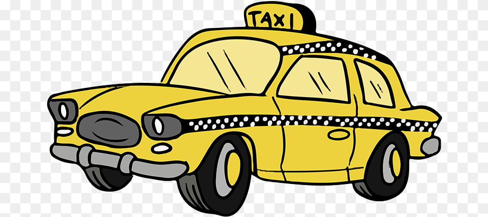 Free Cartoon Taxi Cab Clip Art Clipart 900 Taxi Clipart Transparent Background, Car, Transportation, Vehicle Png