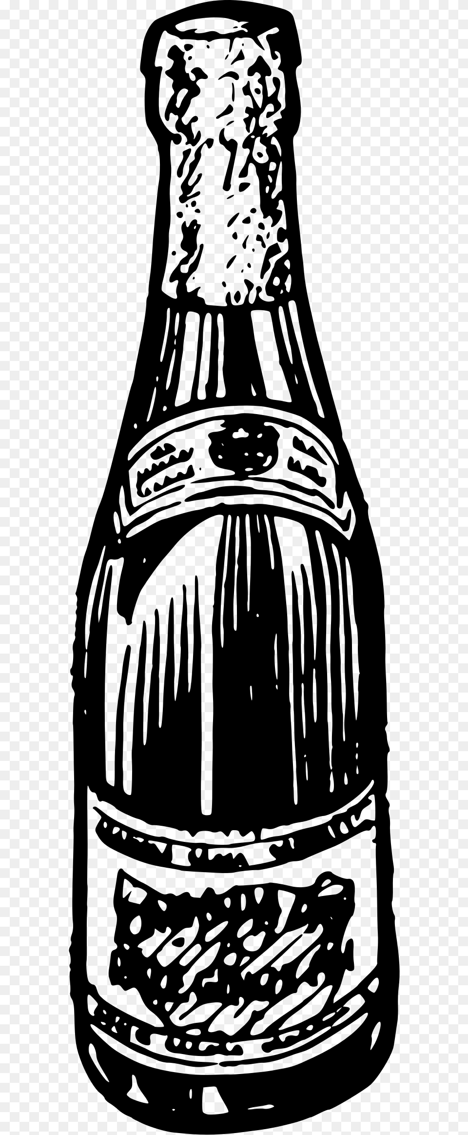 Free Champagne Clipart Champagne Beer Bottle, Gray Png Image