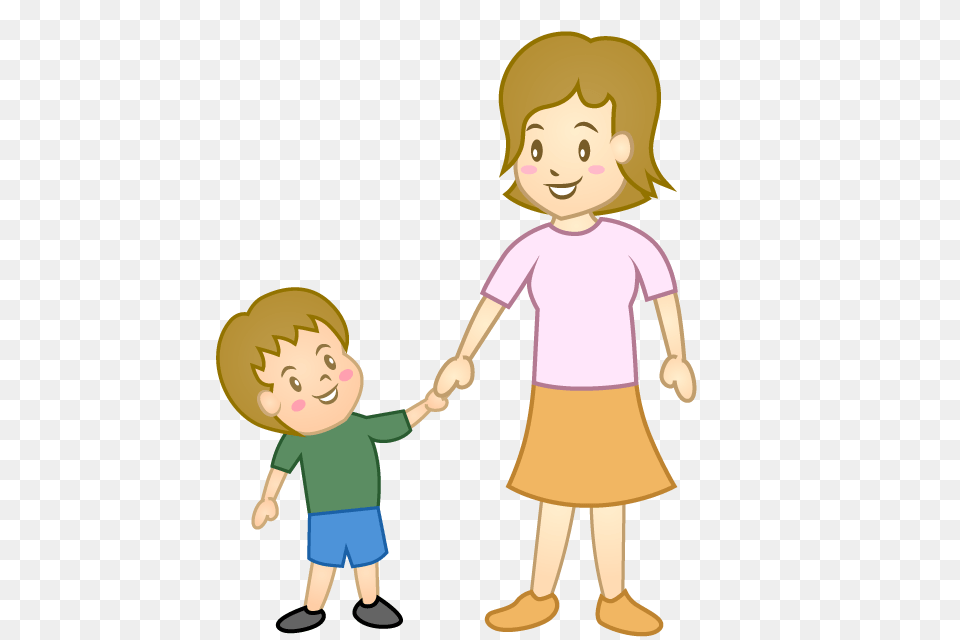 Free Child And Mother Clipart Cartoon Clipart, Baby, Person, Book, Comics Png