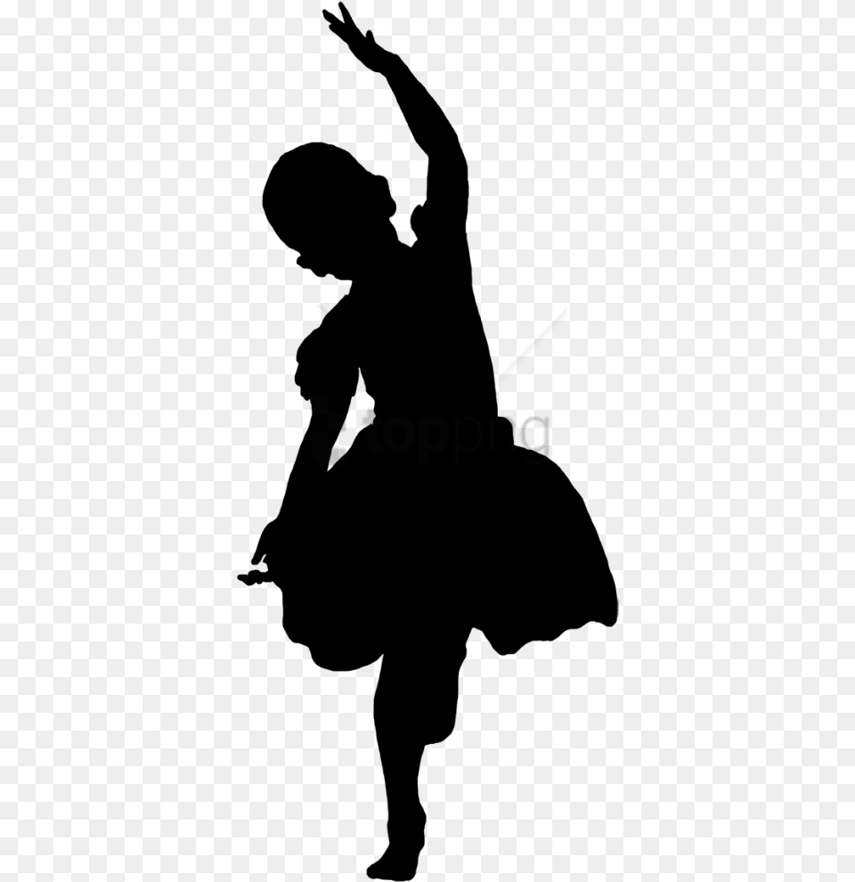 Free Children Dancing Clipart Image With Silhouette Little Girl Dancing, Accessories, Formal Wear, Tie, Lighting Png