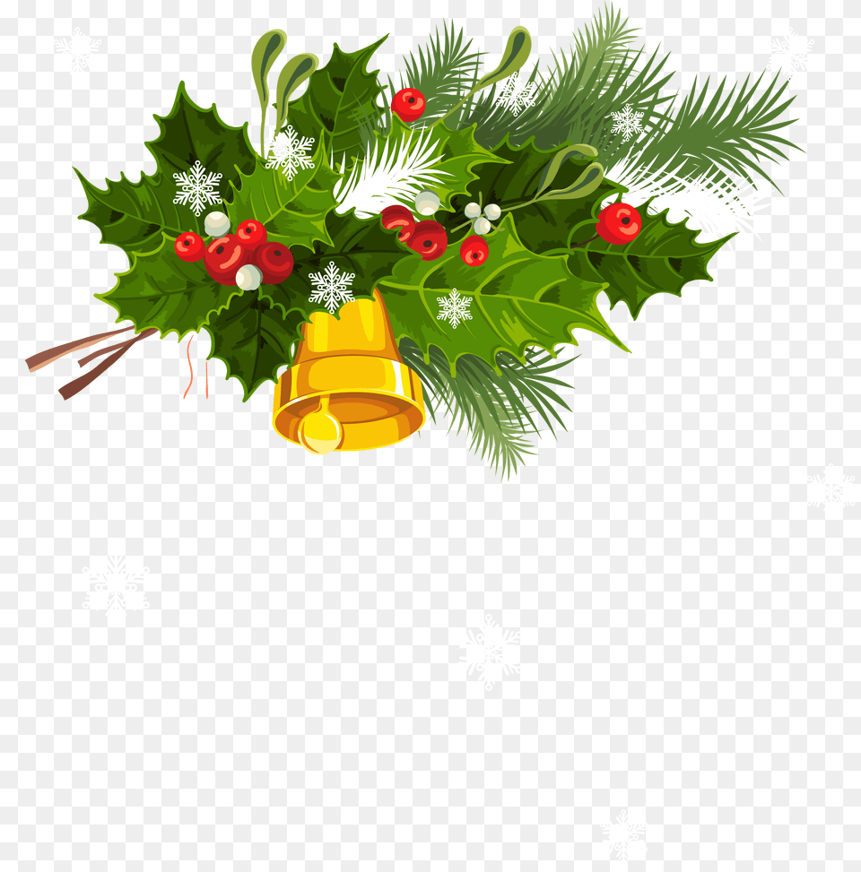Christmas Bell Clipart, Rose, Plant, Flower, Flower Arrangement Free Png