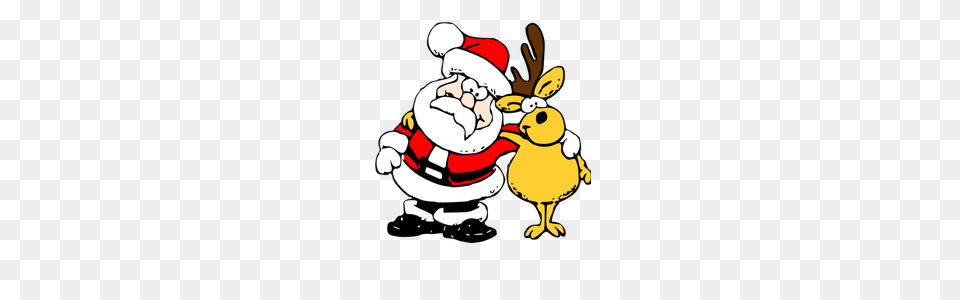 Christmas Clip Art Santa Reindeer, Cartoon Free Png