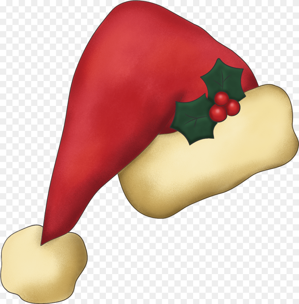 Christmas Hat Clipart With Transparent Santa Hat Clipart, Clothing, Food, Meal, Produce Free Png Download