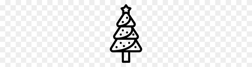Christmas Tree Icon Gray Free Png Download
