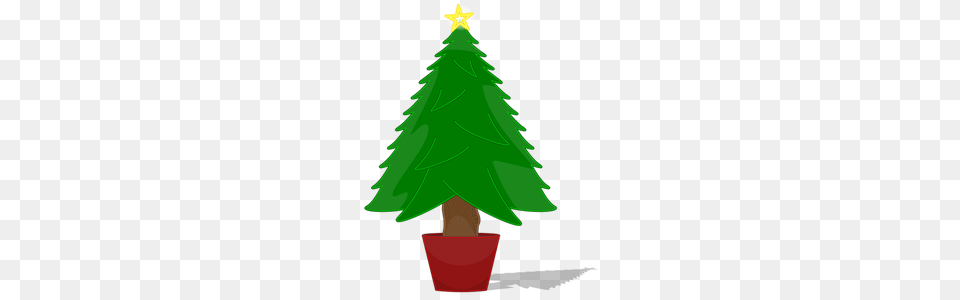 Free Christmas Tree Vector Clip Art, Plant, Potted Plant, Green, Festival Png Image