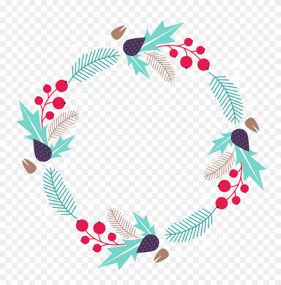 Free Christmas Wreath Clip Art Clip Art, Pattern, Food, Nut, Plant Png Image