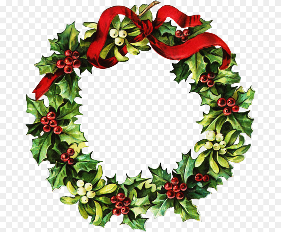 Free Christmas Wreath Clipart Creekside Bible Church, Plant Png Image