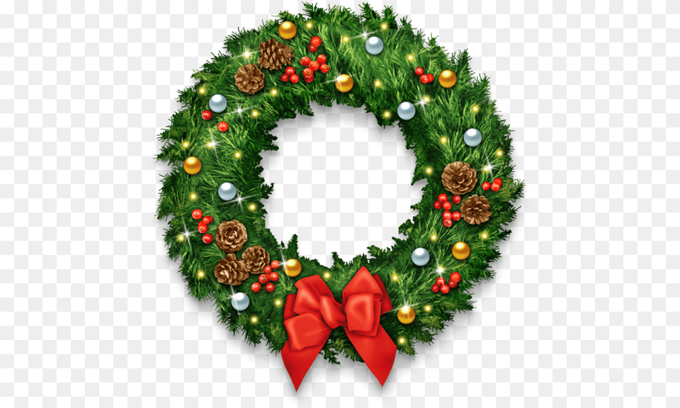 Christmas Wreath Transparent Clipart Christmas Wreath Free Png Download