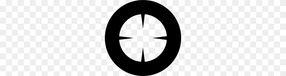 Circle Cross Gun Hunting Sight Sniper Target Icon, Gray Free Png