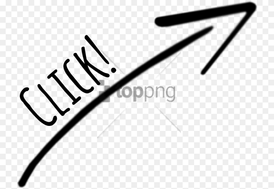 Free Click With Arrow With Transparent Transparent Tumblr Arrow, Handwriting, Text, Smoke Pipe, Signature Png