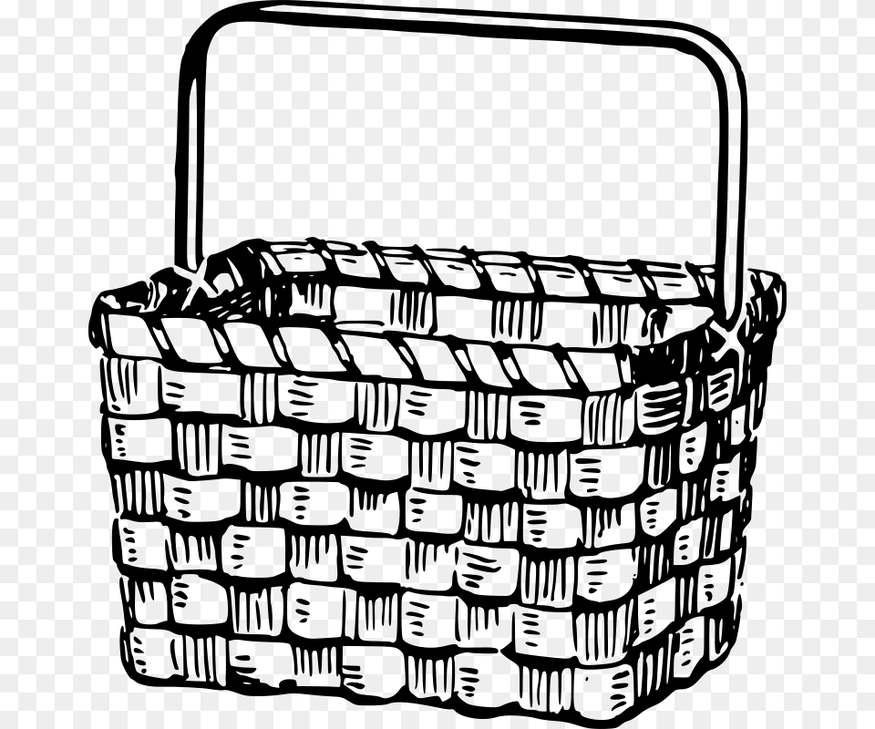 Clip Art Basket, Gray Free Transparent Png