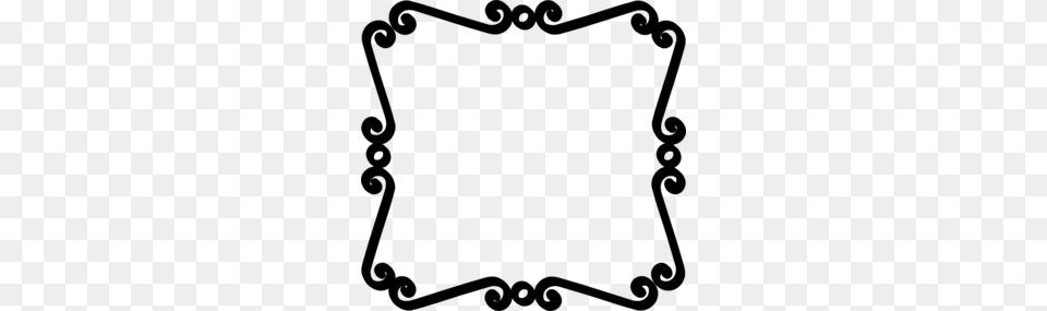 Clip Art Borders Scroll, Gray Free Png